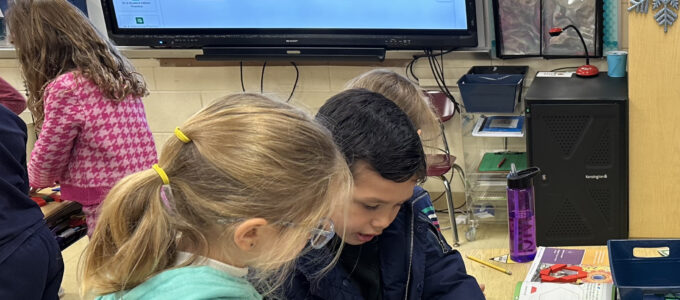 Students doing project