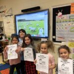 Students reading book