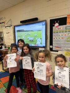 Students reading book