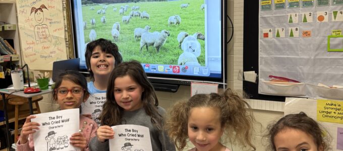 Students reading book