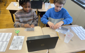 Student doing science experiment