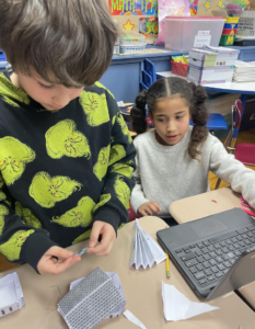 Student doing science experiment