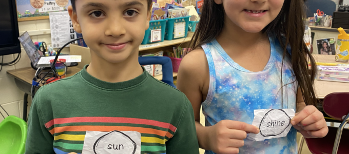 Students showing their snowball